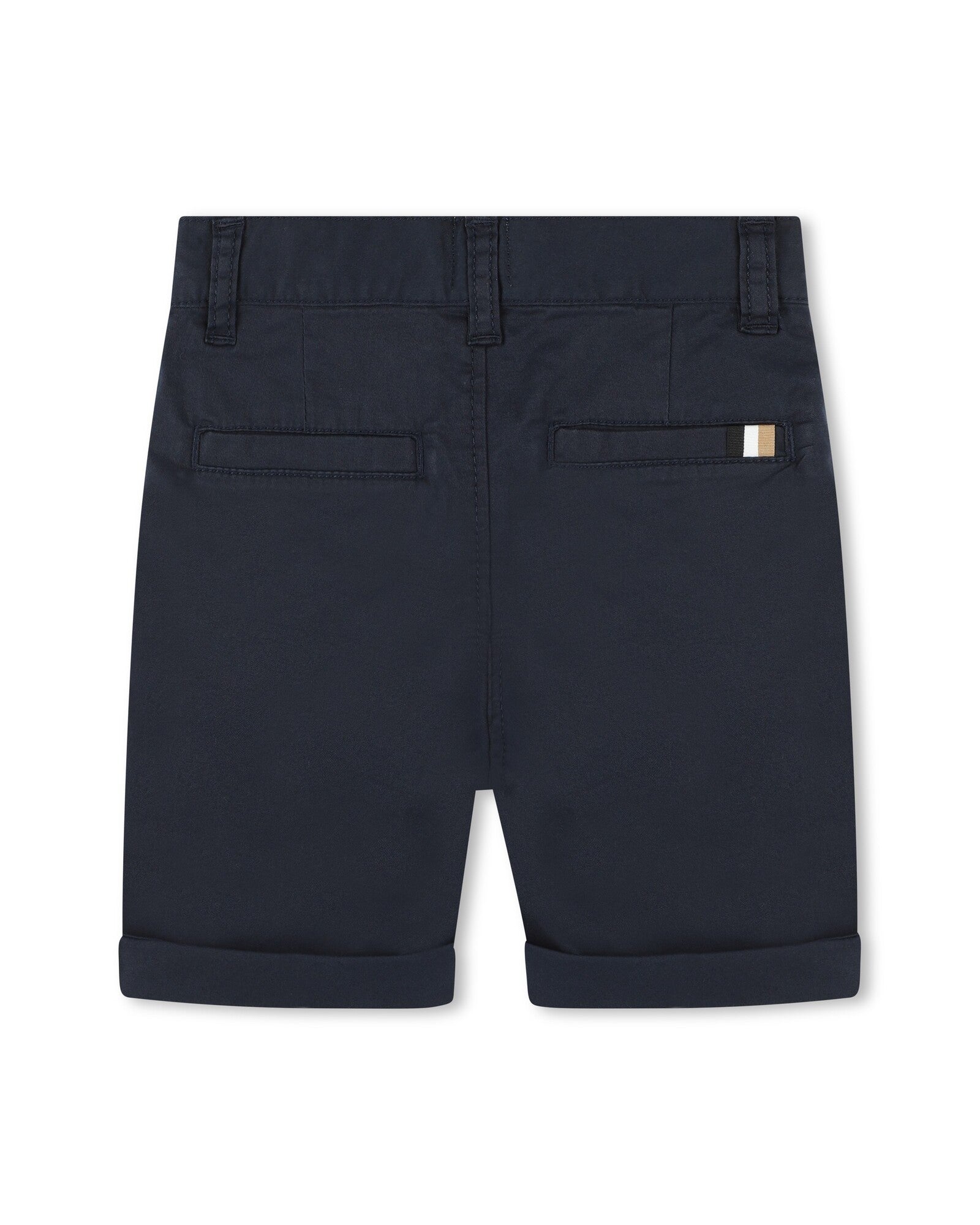 Bermuda chino en sergé de coton - Bleu Cargo