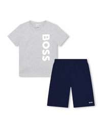Ensemble de pyjama t-shirt - Gris Chiné
