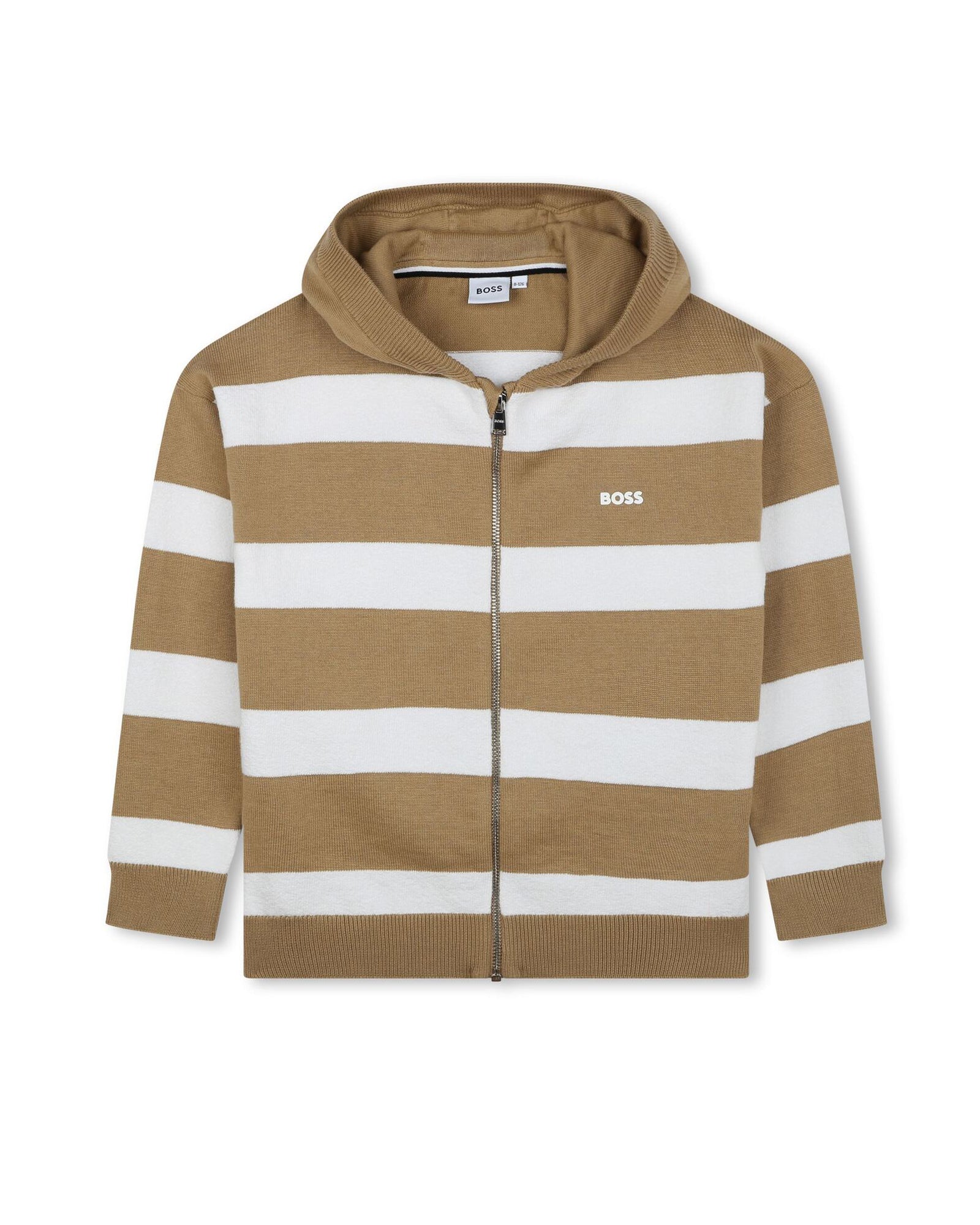 Cardigan à capuche - Ecru Marron
