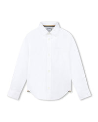 Long-sleeved cotton shirt - White