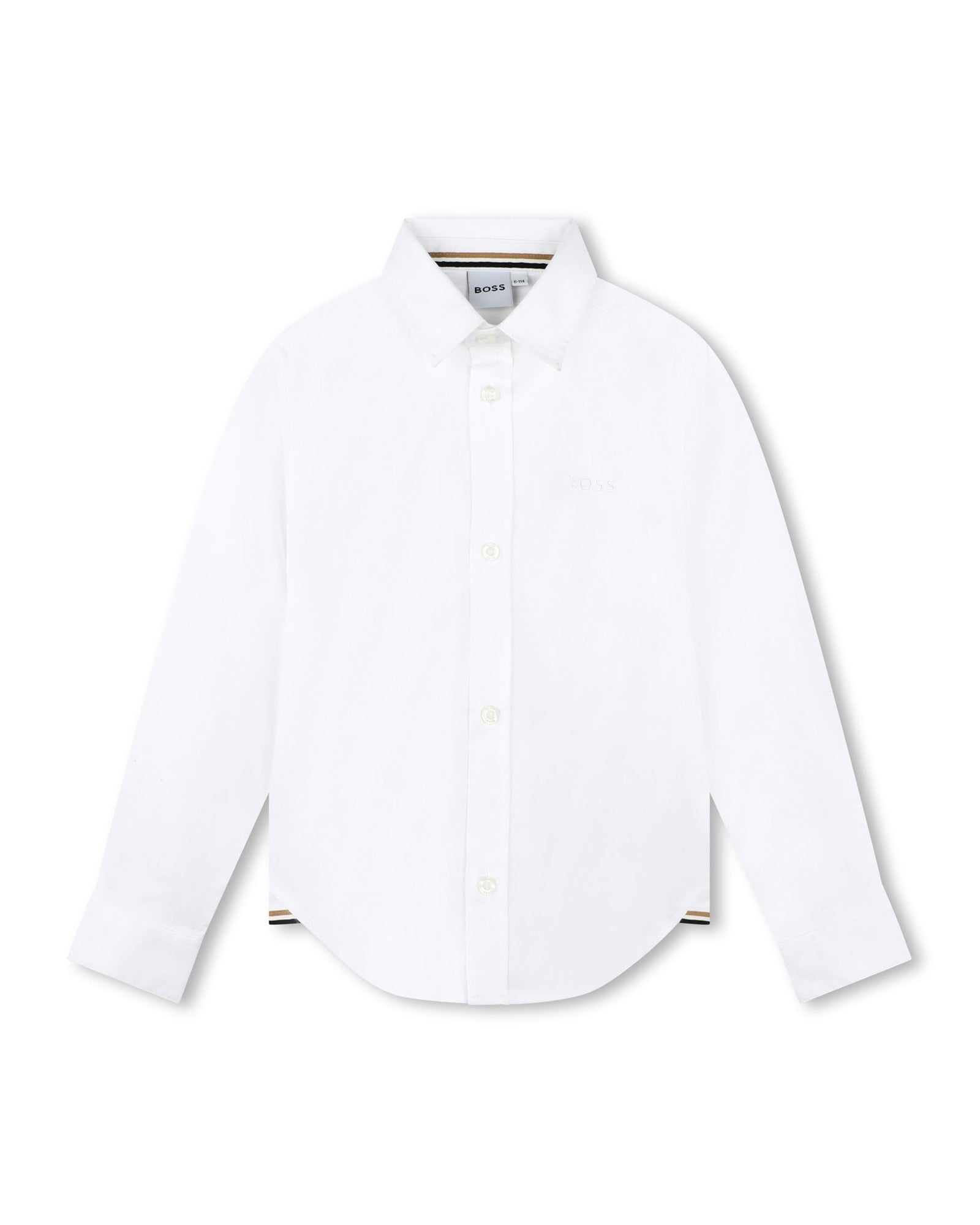 Long-sleeved cotton shirt - White