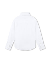 Long-sleeved cotton shirt - White