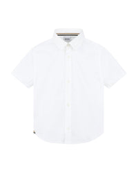 Chemise à manches courtes en coton - Blanc