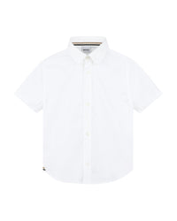 Chemise à manches courtes en coton - Blanc