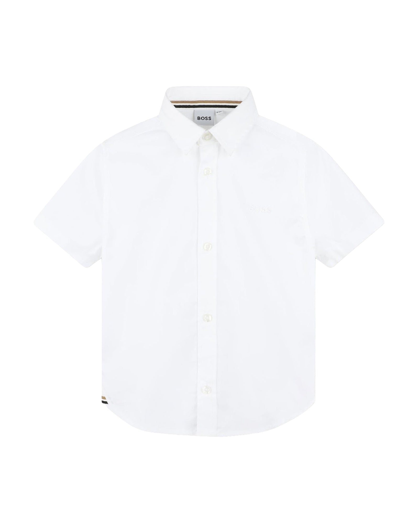 Chemise à manches courtes en coton - Blanc