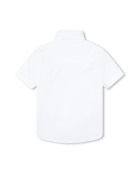 Chemise à manches courtes en coton - Blanc