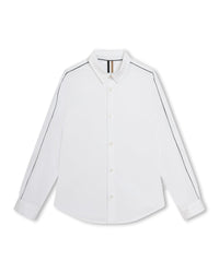 Chemise à manches longues en coton - Blanc