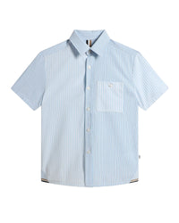 Chemise à manches courtes en coton - Blanc