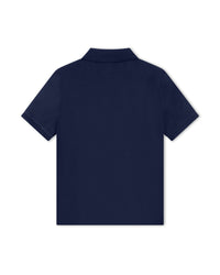 Polo à manches courtes en coton - Bleu Cargo