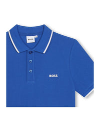 Polo à manches courtes en coton - Bleu Vif