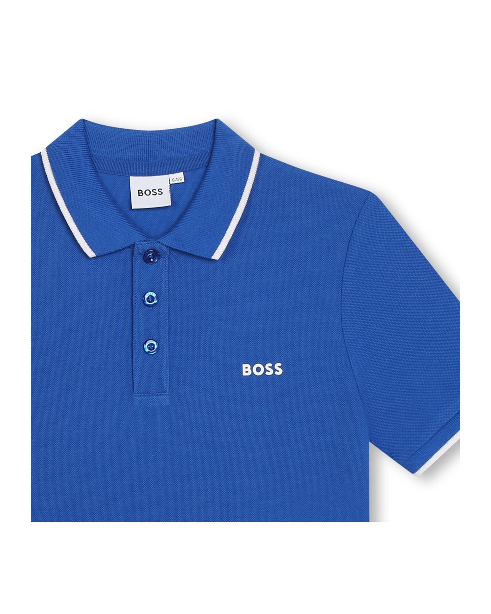 Polo à manches courtes en coton - Bleu Vif