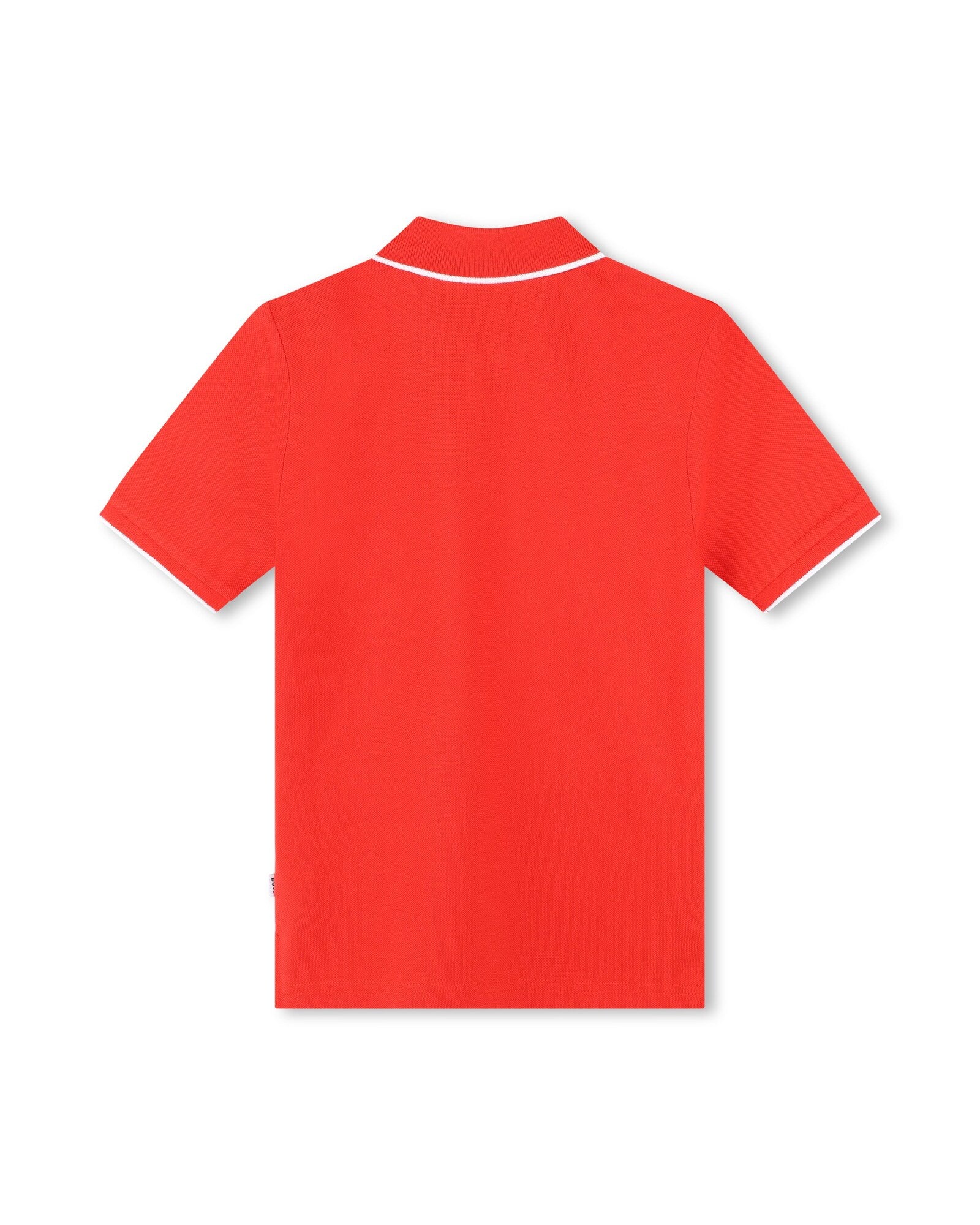 Cotton short-sleeved polo shirt - Bright red