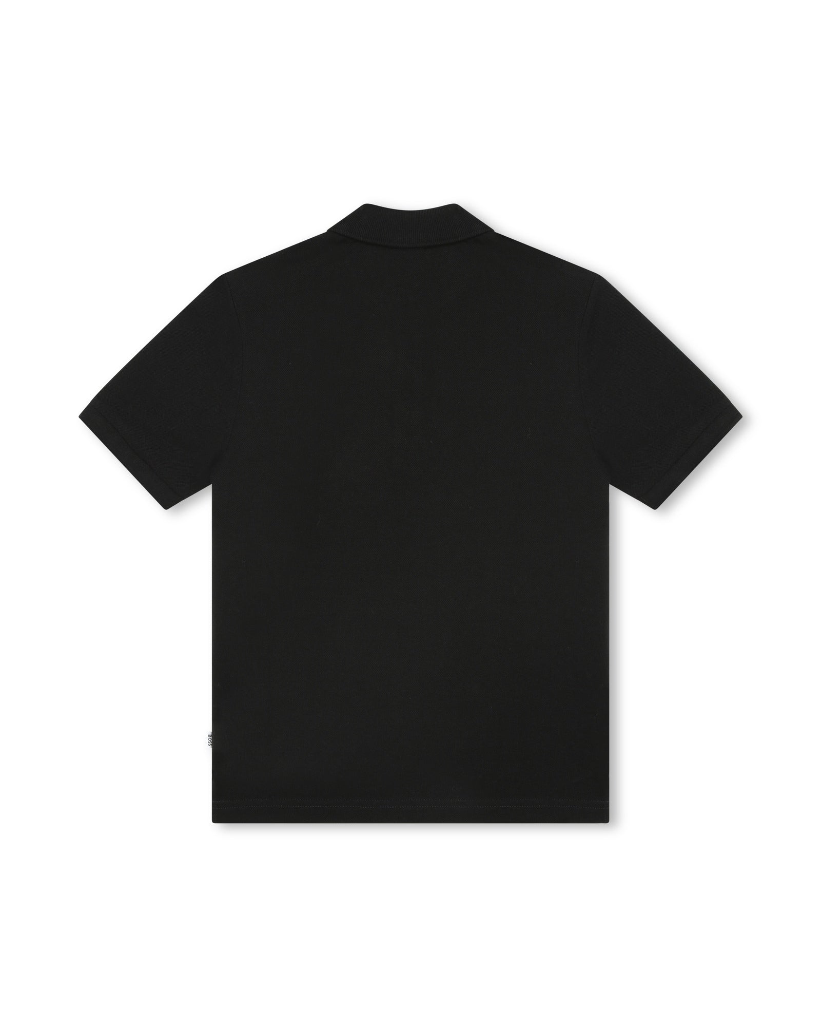 Cotton short-sleeved polo shirt - Black