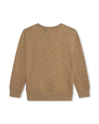 Pull en tricot avec monogramme imprimé - Cookie