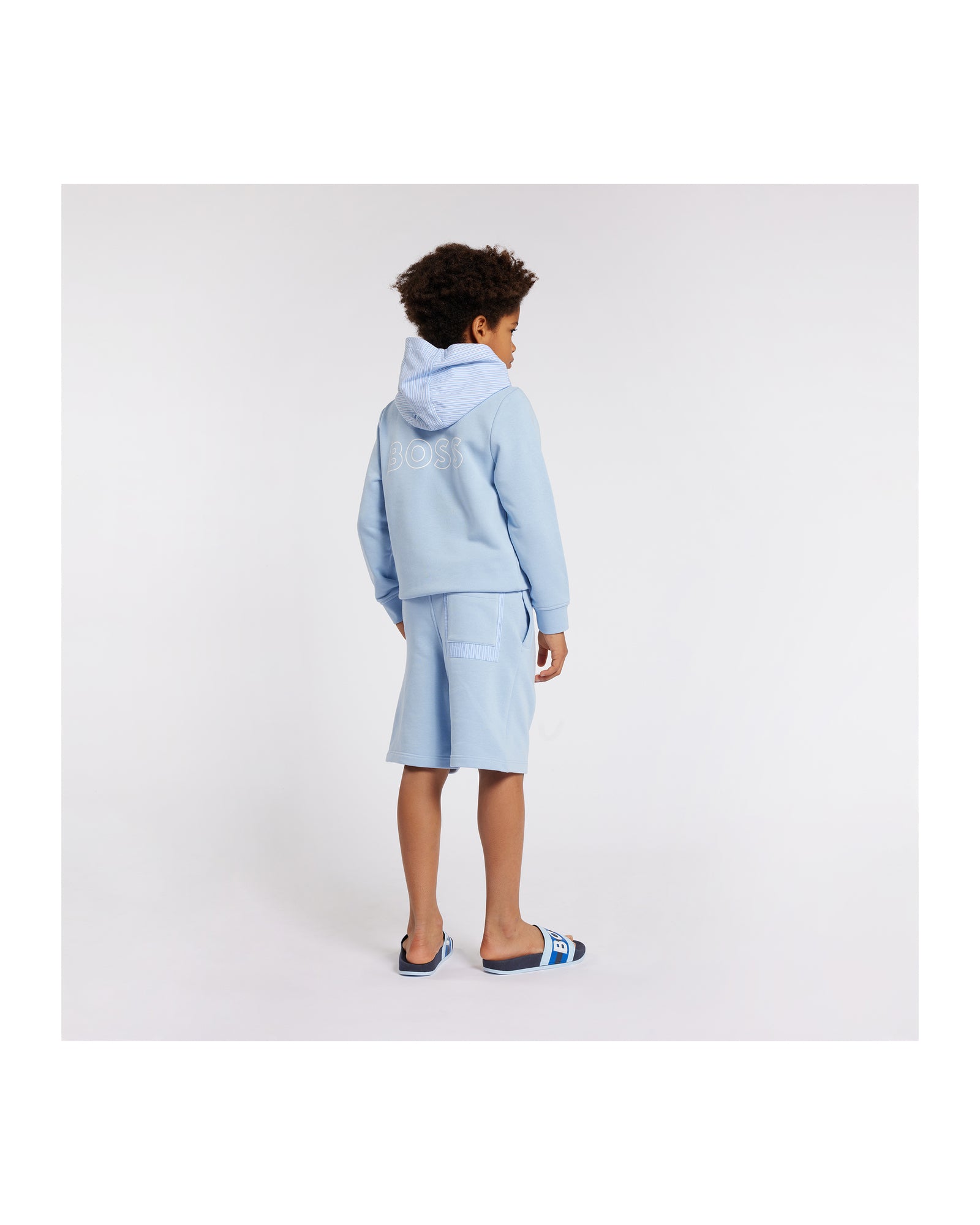 Sweatshirt à capuche - Bleu Oxford