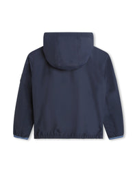 Veste coupe-vent à capuche - Bleu Cargo
