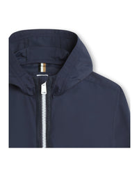 Veste coupe-vent à capuche - Bleu Cargo