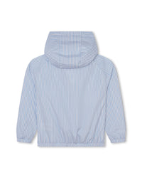 Blouson rayé à capuche - Bleu Oxford