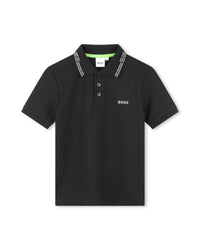Short-sleeved polo shirt - Black