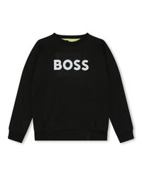 Round-neck fleece sweatshirt - Black