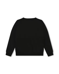 Round-neck fleece sweatshirt - Black