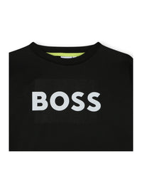 Round-neck fleece sweatshirt - Black