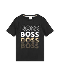 Short-sleeved cotton T-shirt - Black