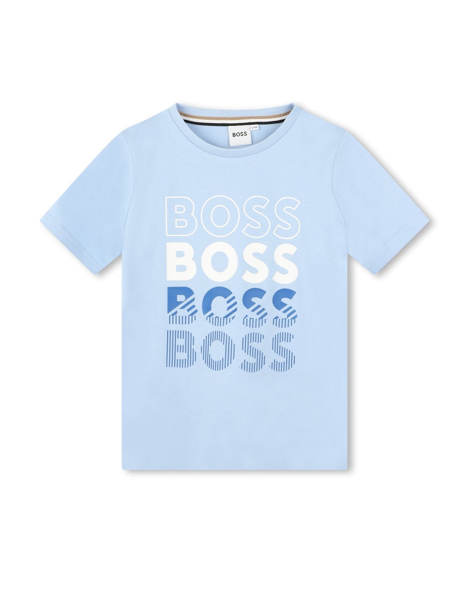 Short-sleeved cotton T-shirt - Oxford blue