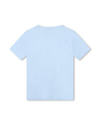 Short-sleeved cotton T-shirt - Oxford blue