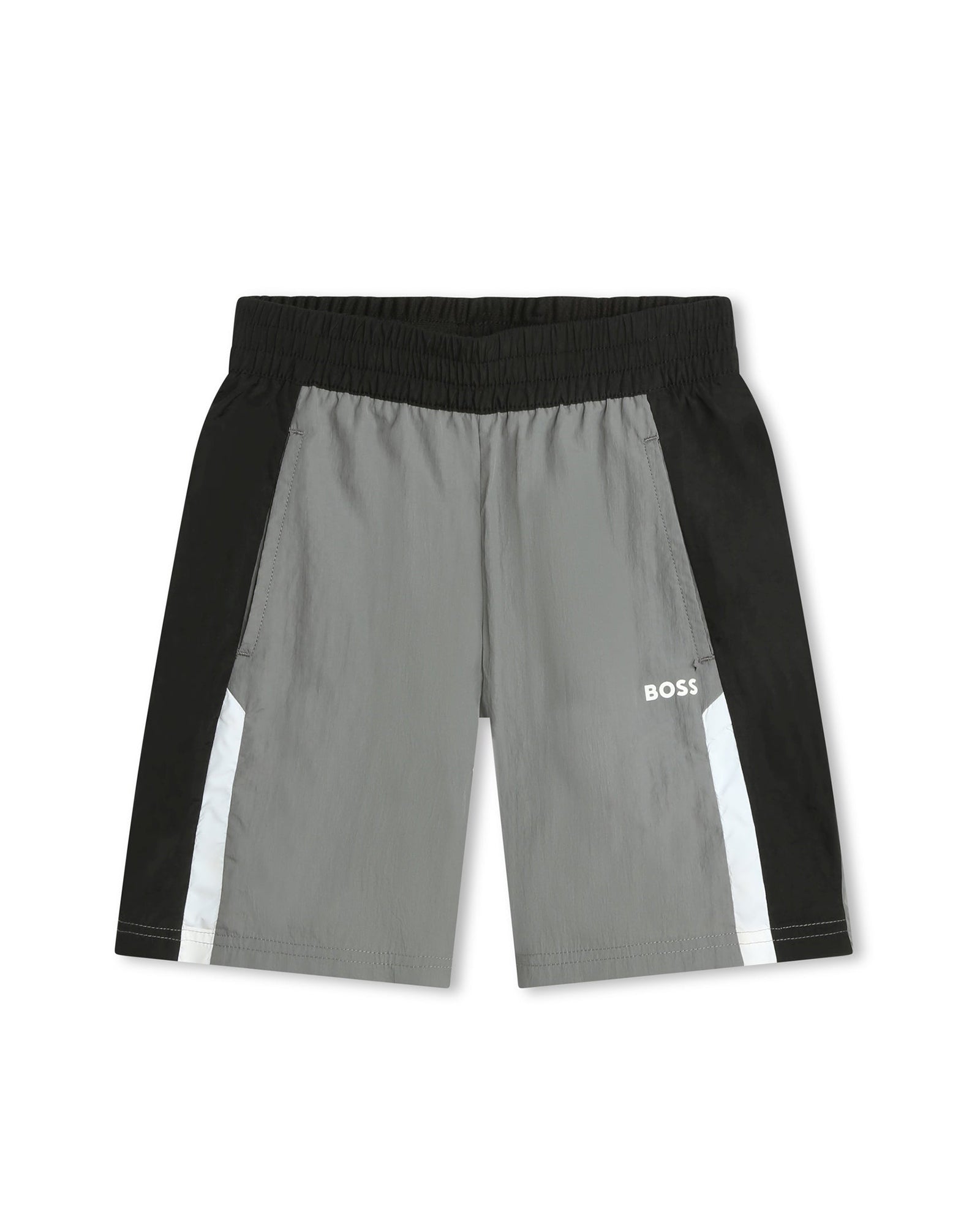 Short à taille élastiquée - Gris Souris