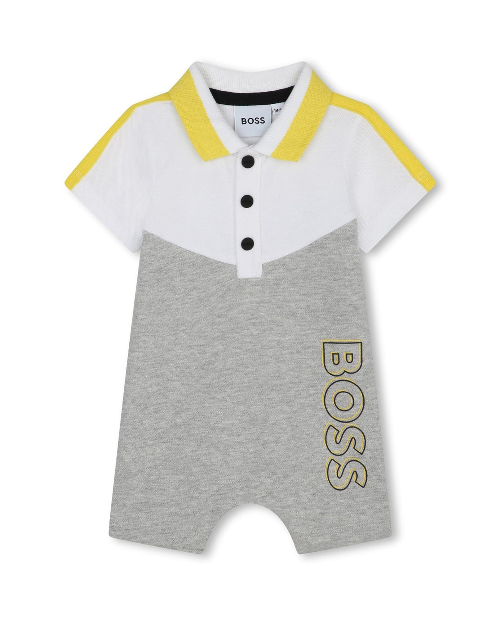 Combi-short à fermeture pressionnée - Gris Clair
