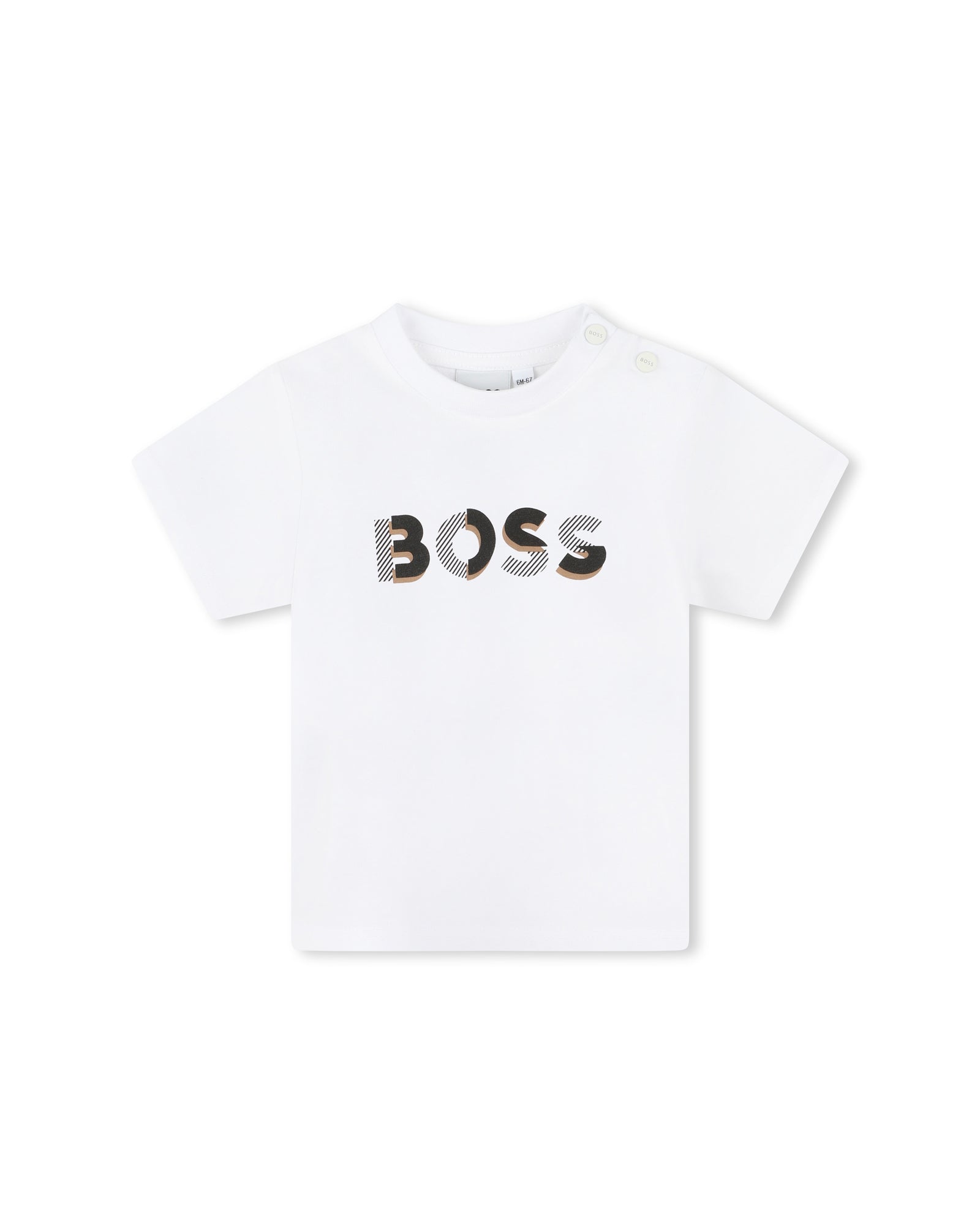 T-shirt à manches courtes - Blanc Marron