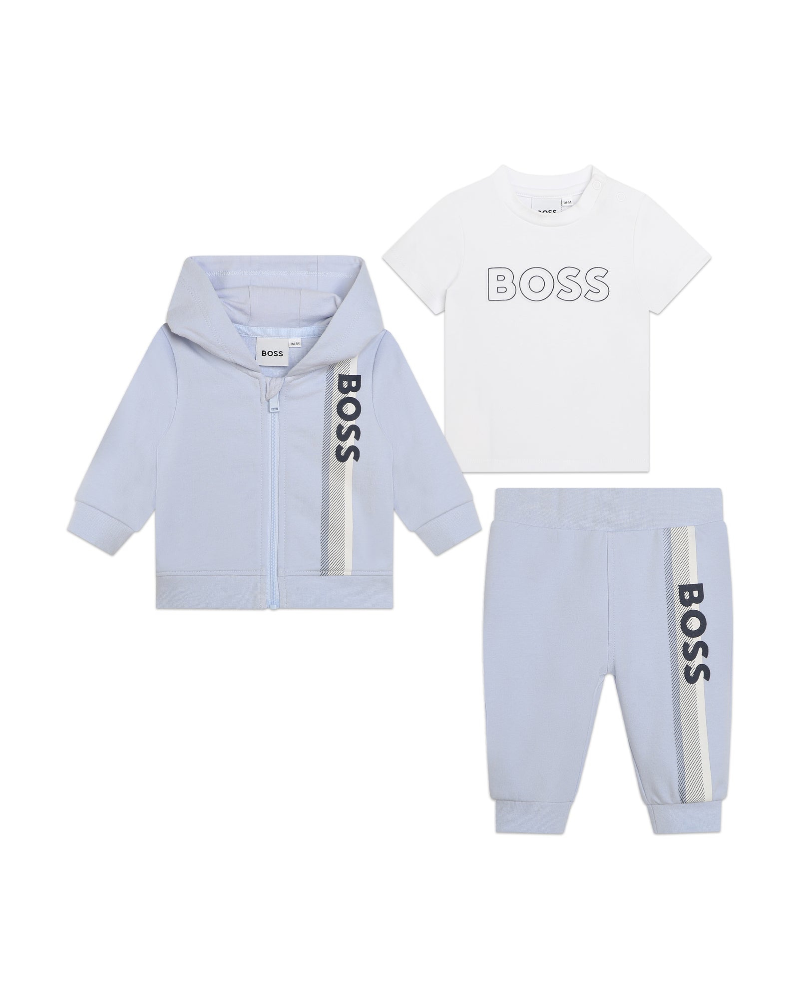 Ensemble de jogging 3 pièces avec cardigan - Ciel