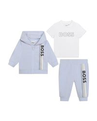 Ensemble de survêtement 3 pièces avec cardigan - Ciel