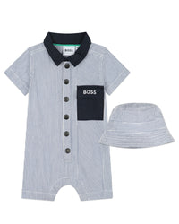 Combi-short and bob set - Blue White