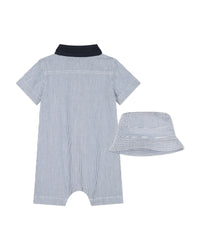 Ensemble combi-short et bob - Bleu Blanc