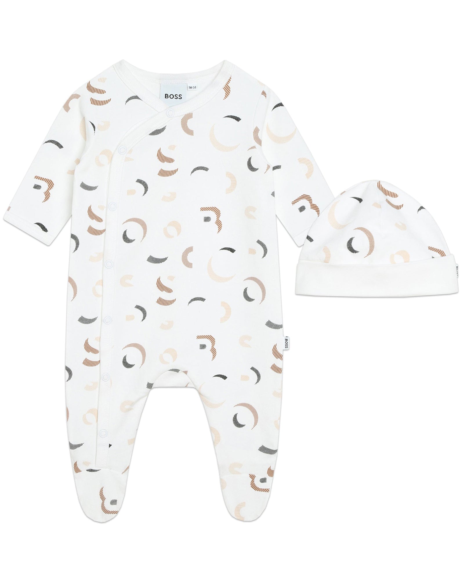 Ensemble pyjama et bonnet - Blanc Marron