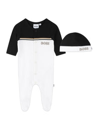 Pyjama and bonnet set - White