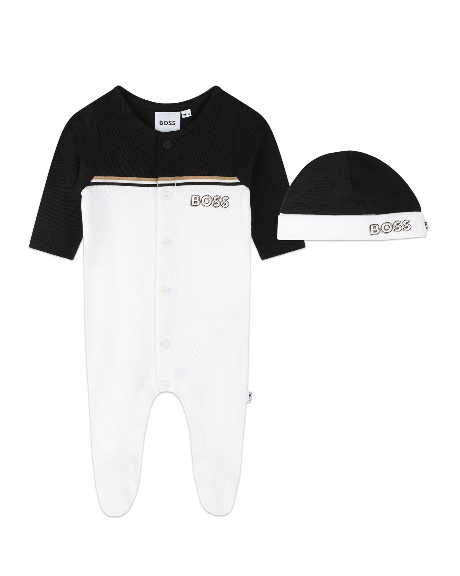 Pyjama and bonnet set - White