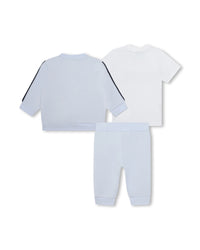 Ensemble de jogging 3 pièces avec cardigan - Ciel
