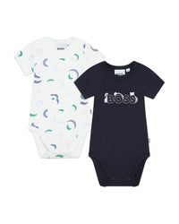 Set de 2 bodies - Blanc Bleu
