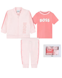 Ensemble de survêtement 3 pièces avec cardigan - Baby Pink