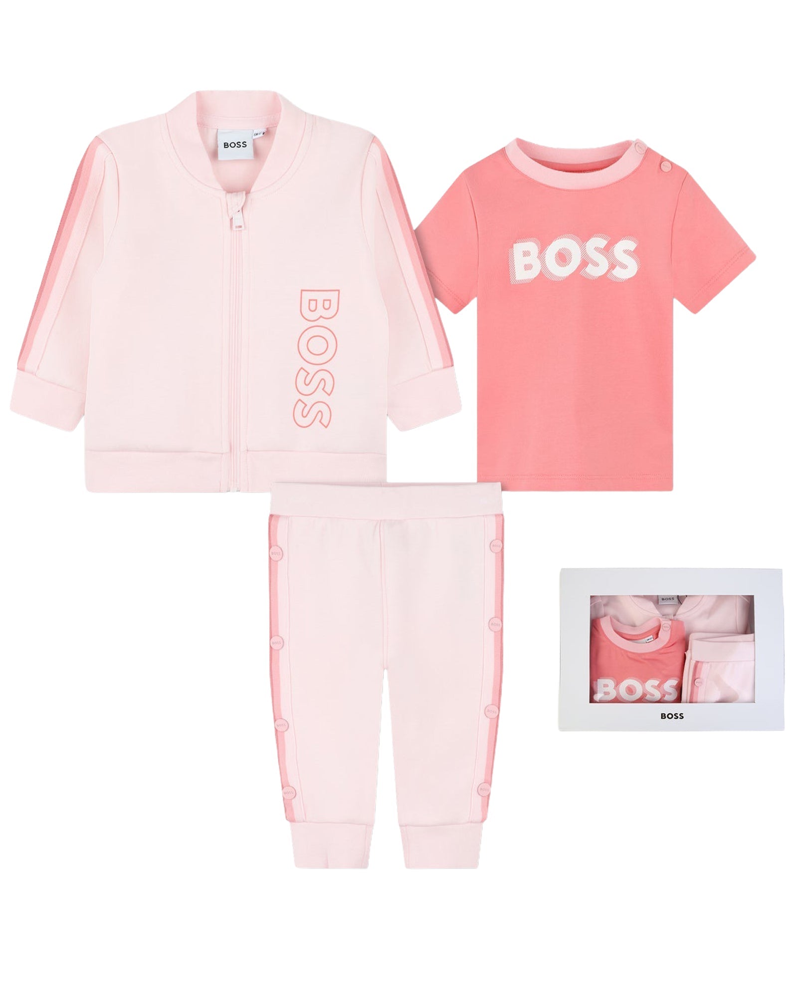 Ensemble de survêtement 3 pièces avec cardigan - Baby Pink