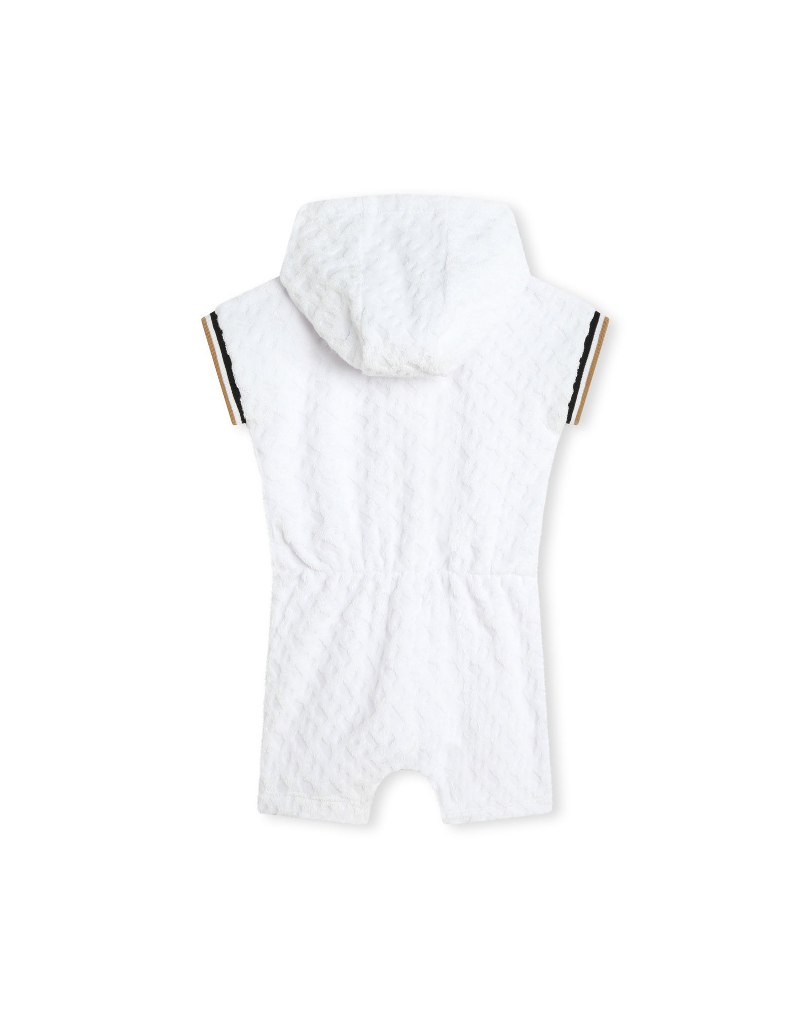 Combi-short à capuche en coton - Blanc