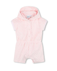 Combi-short à capuche - Baby Pink