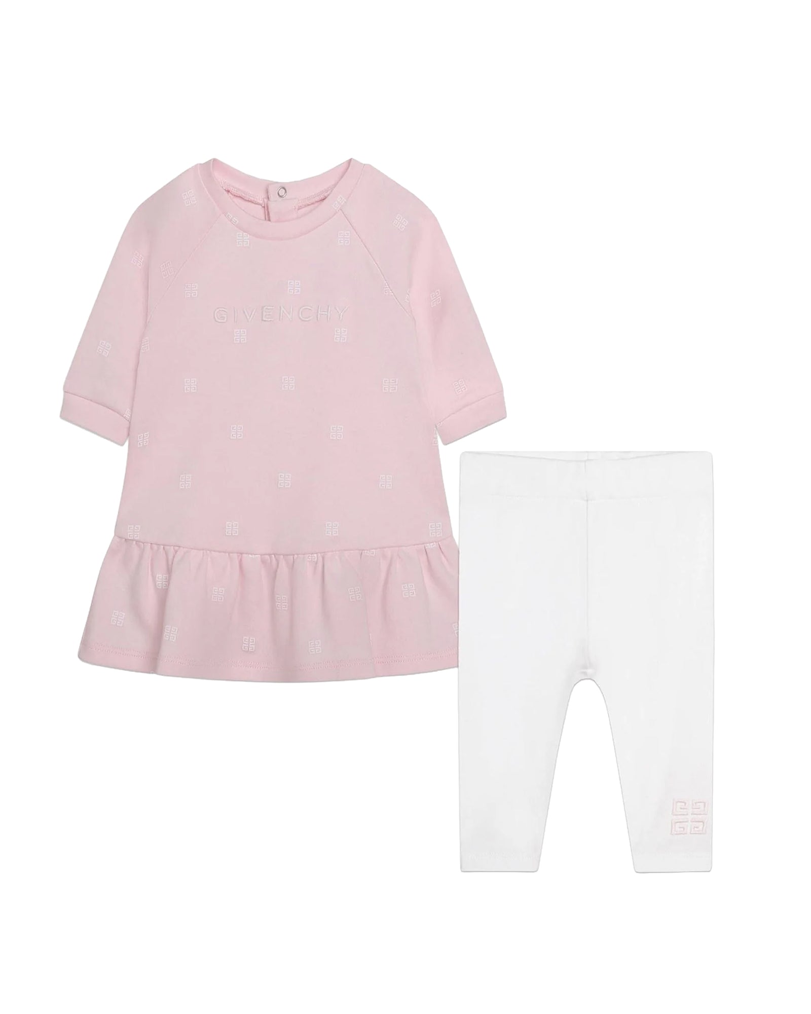 Ensemble robe et legging en coton - Marshmallow