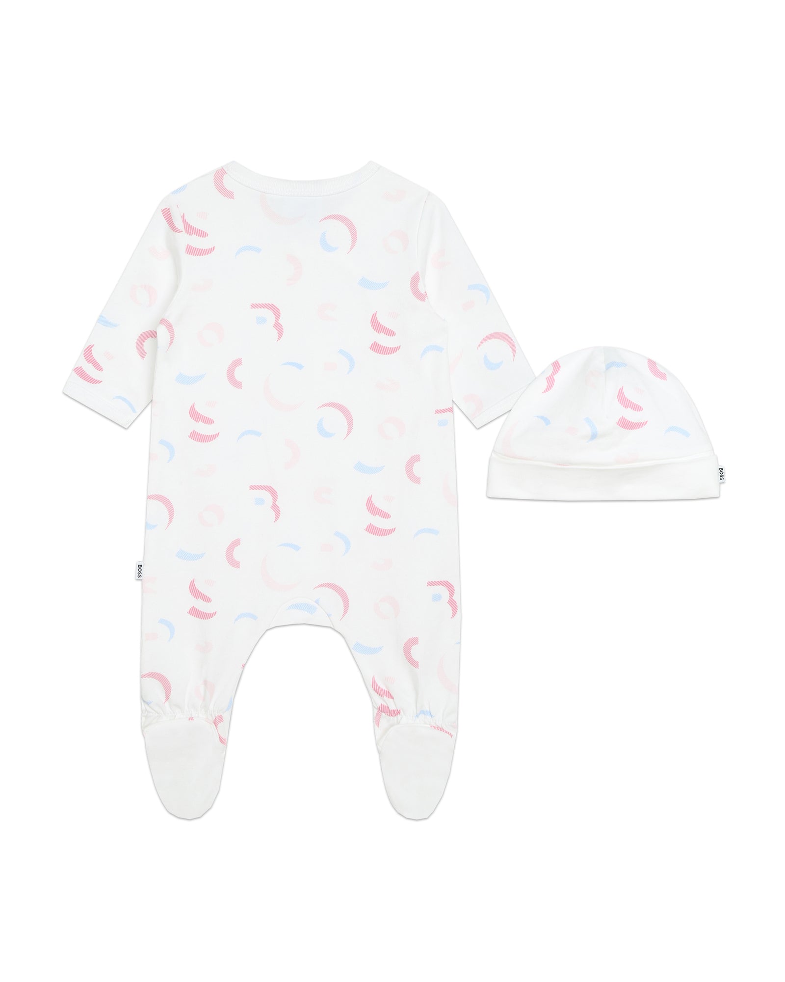 Pyjama and bonnet set - White Pink
