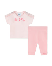 Ensemble t-shirt et leggings - Baby Pink