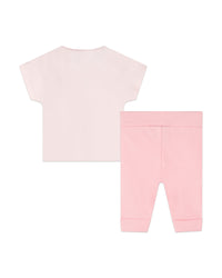 Ensemble t-shirt et leggings - Baby Pink