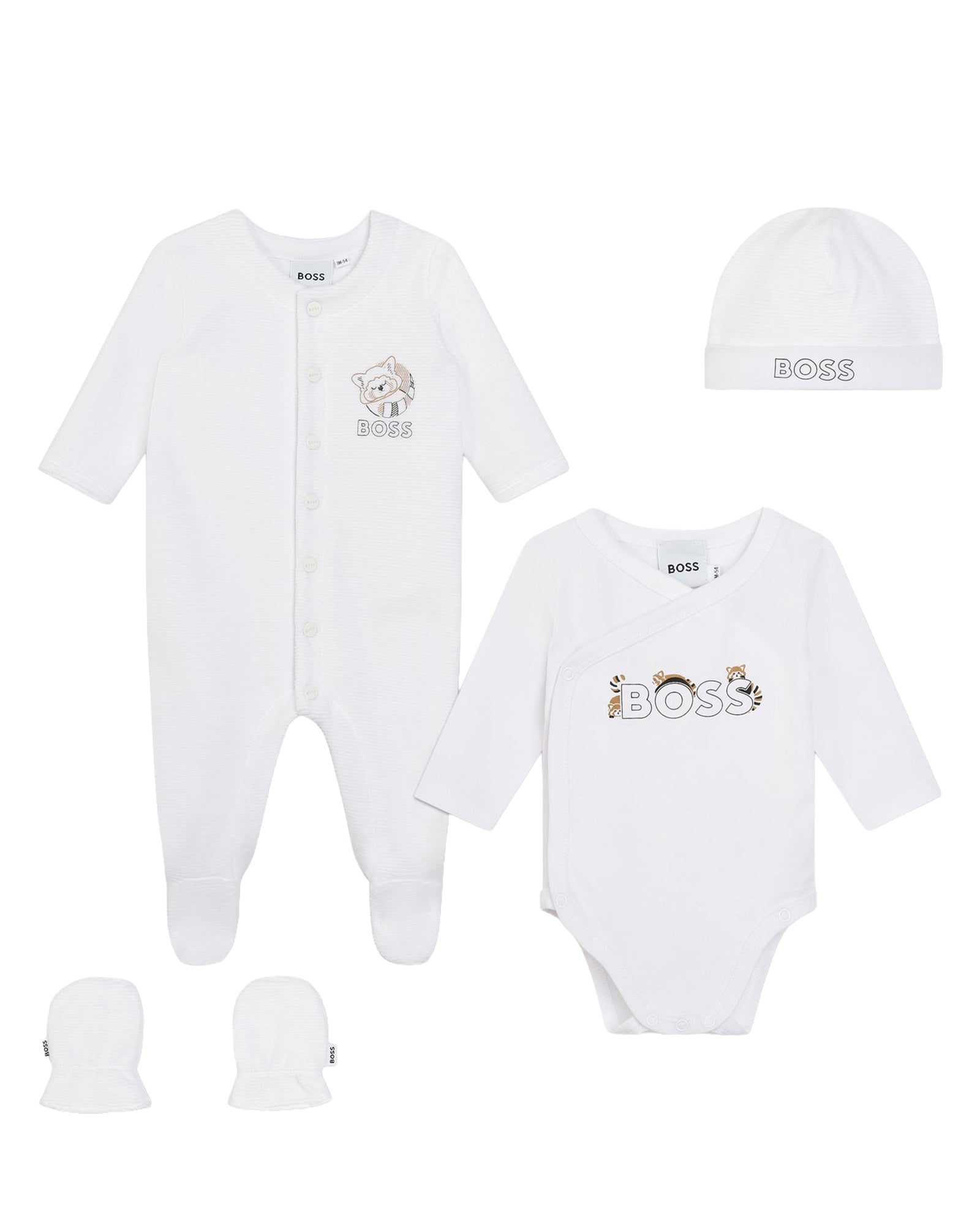Ensemble 4 pièces en coton - Blanc